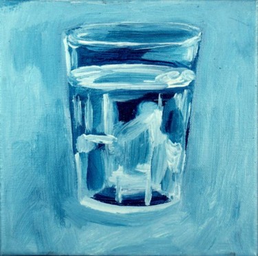 Peinture intitulée "Verre d'eau 44" par Atelier N N . Art Store By Nat, Œuvre d'art originale, Huile