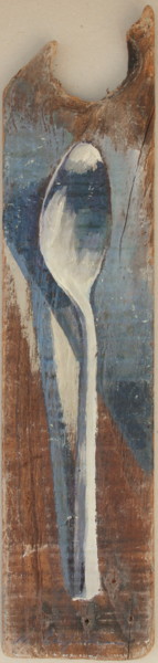 Peinture intitulée "Big spoon on wood" par Atelier N N . Art Store By Nat, Œuvre d'art originale, Huile