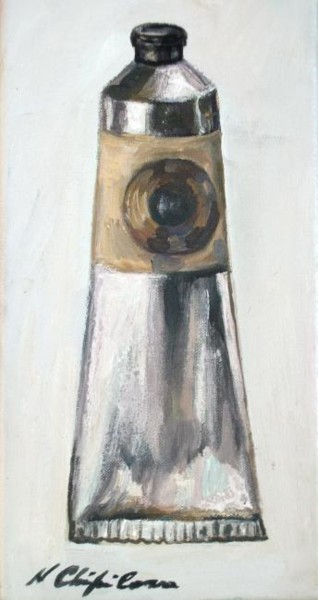 Painting titled "Tube de peinture" by Nathalia Chipilova, Original Artwork, Acrylic