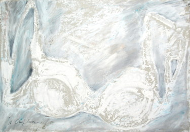 Painting titled "Virgin bra" by Atelier N N . Art Store By Nat, Original Artwork, Acrylic