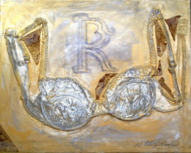 Painting titled "Real bra" by Nathalia Chipilova, Original Artwork, Acrylic