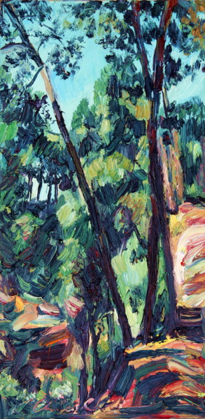 Ζωγραφική με τίτλο "In the forest 1" από Atelier N N . Art Store By Nat, Αυθεντικά έργα τέχνης, Λάδι