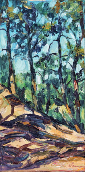 Painting titled "In the forest 2, 40…" by Atelier N N . Art Store By Nat, Original Artwork, Oil