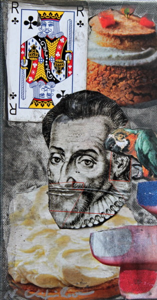 Collages intitulée "Henry" par Nathalia Chipilova, Œuvre d'art originale, Découpages
