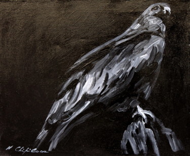 Peinture intitulée "Faucon" par Nathalia Chipilova, Œuvre d'art originale, Acrylique