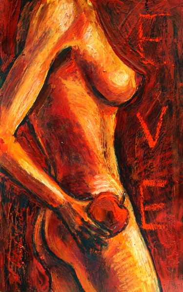 Painting titled "Eve" by Nathalia Chipilova, Original Artwork, Acrylic