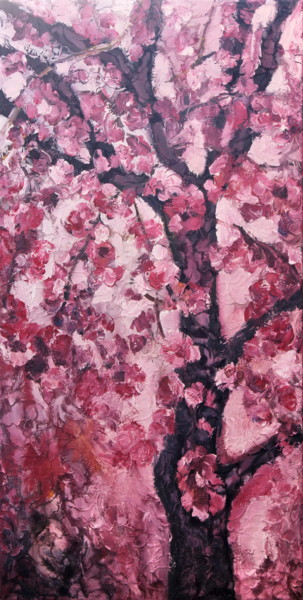 Peinture intitulée "Sakura 1" par Atelier N N . Art Store By Nat, Œuvre d'art originale, Acrylique Monté sur Châssis en bois