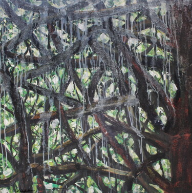 Картина под названием "In The Forest 4" - Atelier N N . Art Store By Nat, Подлинное произведение искусства, Акрил