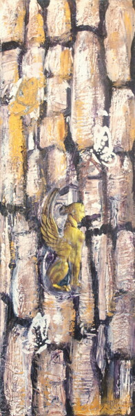Painting titled "Sphinx" by Atelier N N . Art Store By Nat, Original Artwork, Acrylic Mounted on Wood Stretcher frame