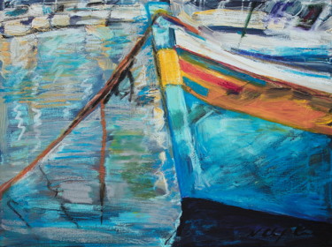 Painting titled "Port 2" by Nathalia Chipilova, Original Artwork, Acrylic