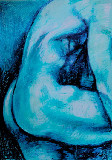 Peinture intitulée "Blue man" par Atelier N N . Art Store By Nat, Œuvre d'art originale, Acrylique