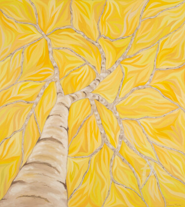 Peinture intitulée "Quando o sol brilha…" par Rossana Mendes, Œuvre d'art originale, Huile