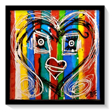 Painting titled "Sweety" by Tess, Original Artwork, Acrylic Mounted on Wood Stretcher frame