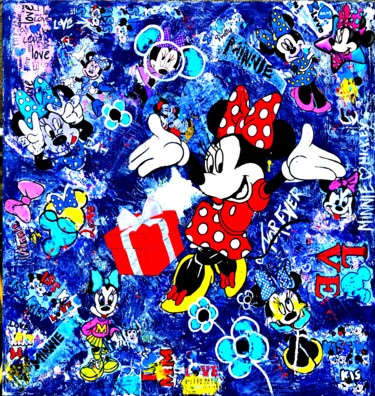 Peinture intitulée "Happy Minnie" par Tess, Œuvre d'art originale, Acrylique