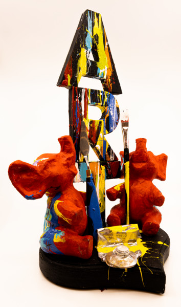 Sculpture intitulée "Love Art" par Tess, Œuvre d'art originale, Résine