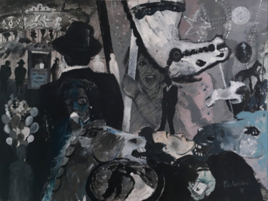 Malerei mit dem Titel "Étranger Forain" von Philippe Kaïkdjian, Original-Kunstwerk, Acryl