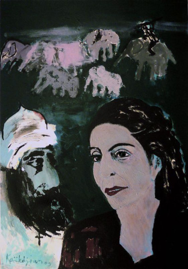 Peinture intitulée "Haygouie Françoise…" par Philippe Kaïkdjian, Œuvre d'art originale, Acrylique