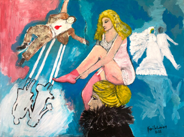 Pintura titulada "Marion Roussel" por Philippe Kaïkdjian, Obra de arte original, Acrílico