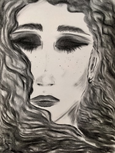 Drawing titled "The other world" by Ath, Original Artwork, Charcoal