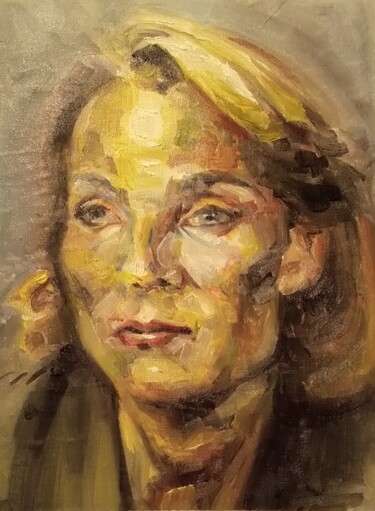 Peinture intitulée "Portrait women 42" par Athanasios Ksagaras, Œuvre d'art originale, Huile