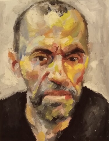 绘画 标题为“Self portrait 15” 由Αθανασιος Ξαγαρας, 原创艺术品, 油 安装在木质担架架上