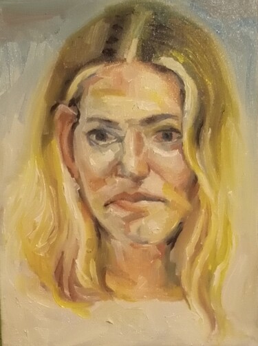Картина под названием "Woman portrait 94" - Αθανασιος Ξαγαρας, Подлинное произведение искусства, Масло Установлен на Деревян…