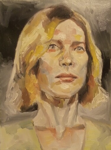 Картина под названием "Woman portrait 111" - Αθανασιος Ξαγαρας, Подлинное произведение искусства, Масло Установлен на Деревя…
