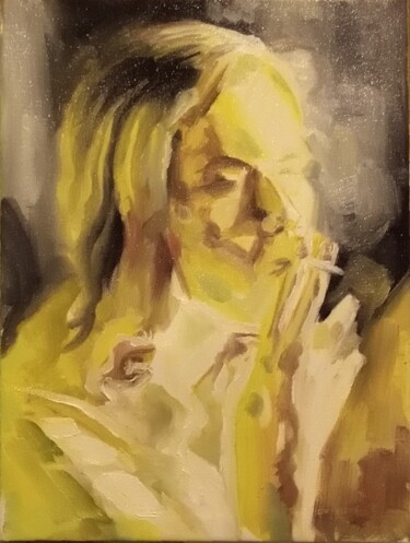 Картина под названием "Woman portrait 999" - Αθανασιος Ξαγαρας, Подлинное произведение искусства, Масло Установлен на Деревя…