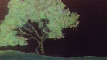 Painting titled "arbre" by Athena, Original Artwork, Acrylic