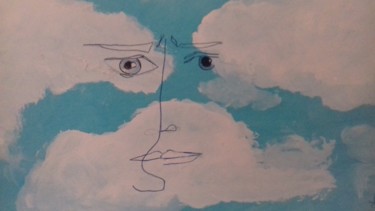 Peinture intitulée "cloud" par Athena, Œuvre d'art originale, Acrylique