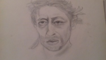 Dessin intitulée "De Gainsbourg a Gai…" par Athena, Œuvre d'art originale, Graphite