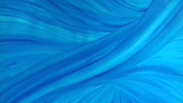 Peinture intitulée "Rhapsody  in  blue" par Athena, Œuvre d'art originale, Acrylique