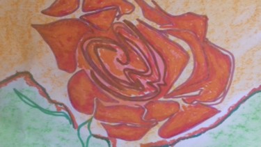 Dessin intitulée "ROSE...." par Athena, Œuvre d'art originale, Crayon