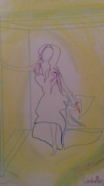 Рисунок под названием "Cendrillon" - Athena, Подлинное произведение искусства, Пастель