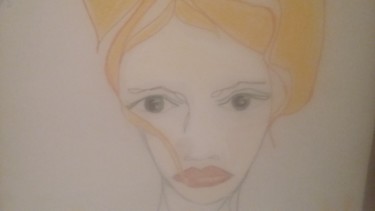 Dessin intitulée "La  petite  irlanda…" par Athena, Œuvre d'art originale, Pastel