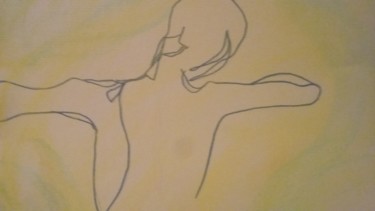 Drawing titled "NU DE DOS ....fragm…" by Athena, Original Artwork, Pastel