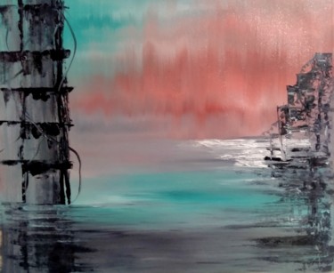 Pittura intitolato "New Horizon" da Atignas Art, Opera d'arte originale, Olio