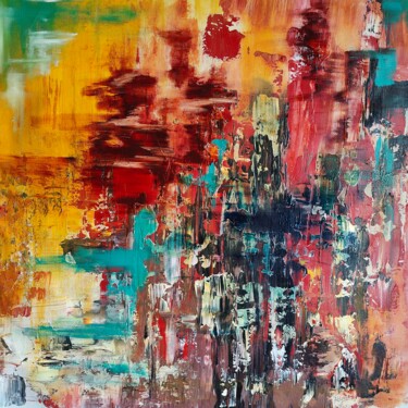 Painting titled "Emotional Riot - II" by Atignas Art, Original Artwork, Oil