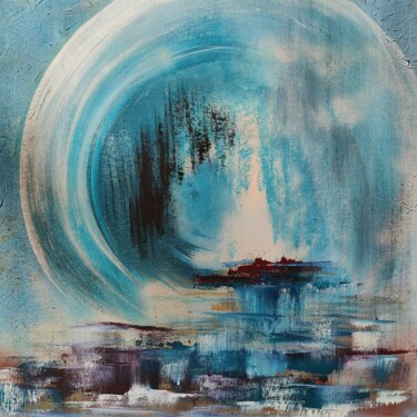 Painting titled "Walking the moonlit…" by Atignas Art, Original Artwork, Acrylic