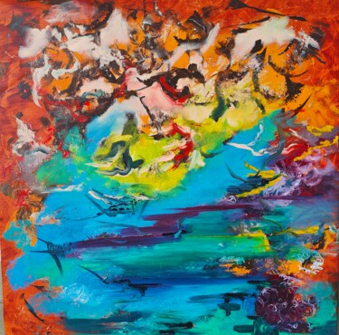 Malarstwo zatytułowany „Ocean fantasy” autorstwa Atignas Art, Oryginalna praca, Akryl