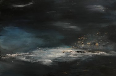 Painting titled "Crépuscule" by Aurelien Tissier, Original Artwork, Acrylic