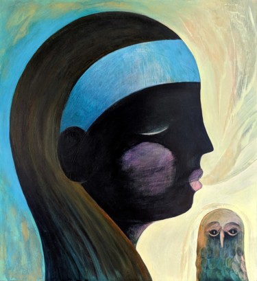 Painting titled "Black girl magic" by Ati Van Twillert, Original Artwork, Acrylic
