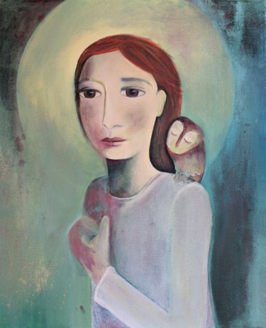 Painting titled "It's okay | Let it…" by Ati Van Twillert, Original Artwork, Acrylic Mounted on Wood Stretcher frame
