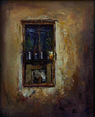 Peinture intitulée "Fenêtre" par Atlas Alaoui Hassan, Œuvre d'art originale