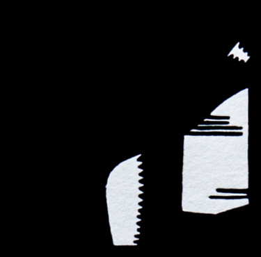 OMBRE MECANIQUE XI Printmaking titled "OMBRE MECANIQUE XI" by Alexander Todorov, Original Art, Linocuts