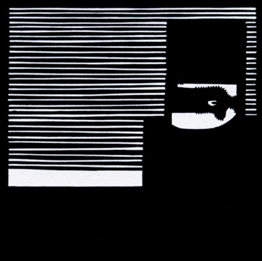 DERNIER JOUR I Gravures & estampes intitulée "DERNIER JOUR I" par Alexander Todorov, Œuvre d'art originale, Linogravures