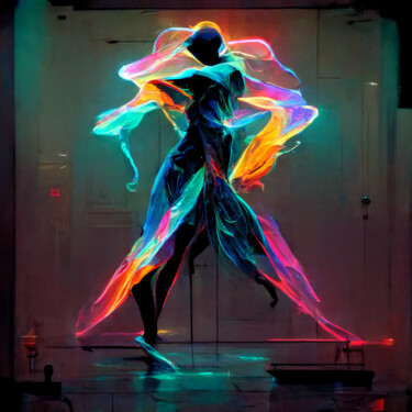 Digitale Kunst mit dem Titel "Spin" von Atom, Original-Kunstwerk, Digitale Malerei