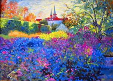 Peinture intitulée "Цветущая осень" par Ara Avetisyan, Œuvre d'art originale, Huile Monté sur Châssis en bois