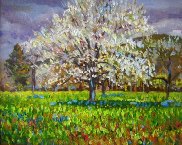 Peinture intitulée "Весеннее цветение" par Ara Avetisyan, Œuvre d'art originale, Huile Monté sur Carton