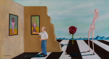 Peinture intitulée "La galeria d'Art?" par Antoni Torres Molina, Œuvre d'art originale, Huile Monté sur Châssis en bois